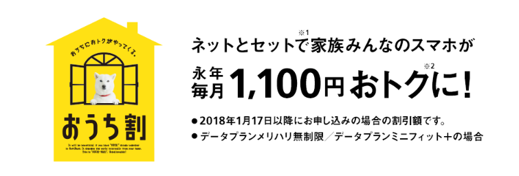 ソフトバンク光　おうち割ひかりセット